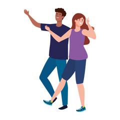 happy couple, healthy lifestyle, celebrating holiday