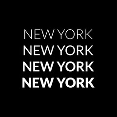 New York City typography design for T-shirt graphic. NYC tee graphic, print or label. Vector illustration.