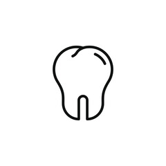 Tooth icon design. Dental symbol concept isolated on white background. Vector illustration