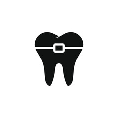 Tooth icon design. Dental symbol concept isolated on white background. Vector illustration