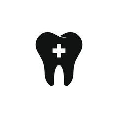 Tooth icon design. Dental symbol concept isolated on white background. Vector illustration