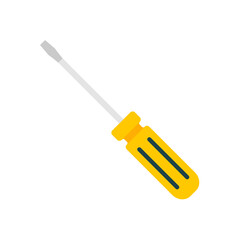 Fototapeta premium Flat screwdriver, screwdriver icon, vector illustration isolated on white background
