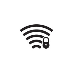 signal lock icon, technology icon vector