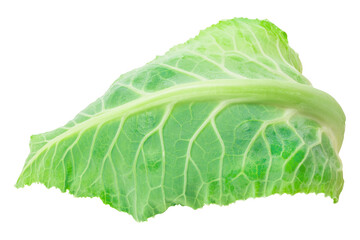 Cauliflower leaf isolated on white background