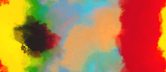 abstract watercolor background with watercolor paint with dark khaki, crimson and medium sea green colors