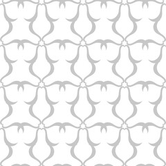 Seamless pattern. Gray design on white background