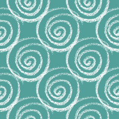 Seamless hand drawn pattern with spirals.