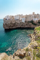 Fototapeta na wymiar view of the old town of polignano a mare