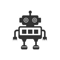Fototapeta premium Robot toy icon. Vector