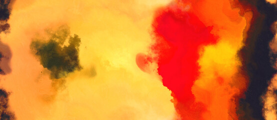 abstract watercolor background with watercolor paint with pastel orange, crimson and coffee colors and space for text or image