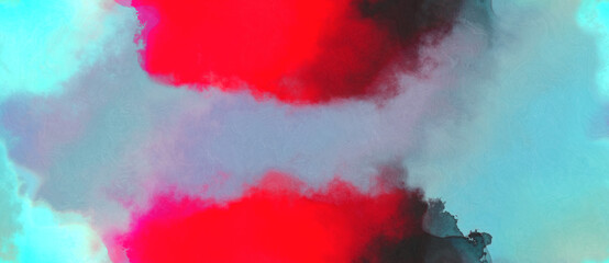 abstract watercolor background with watercolor paint with pastel blue, crimson and sky blue colors and space for text or image