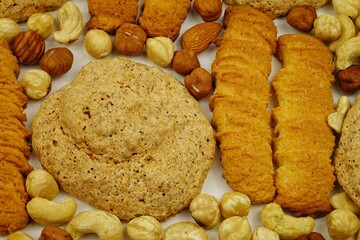 Homemade nut-protein cookies