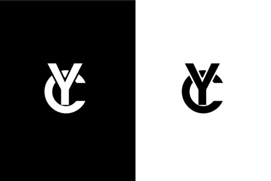 YC, CY Letter logo design template vector
