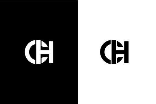 CH, HC Letter logo design template vector