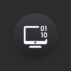 System Coding -  Matte Black Web Button