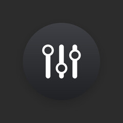 Adjustment -  Matte Black Web Button