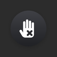 Stop -  Matte Black Web Button