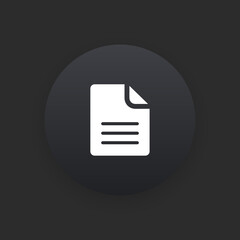Obraz premium Page - Matte Black Web Button