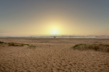 Sunset & Baltic sea beach