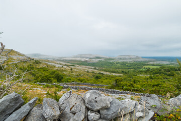 Fototapeta na wymiar Rocky Landscape in the Burren of Ireland 