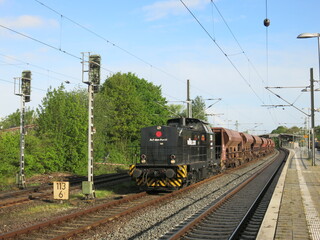 Schotterzug mit Diesellok