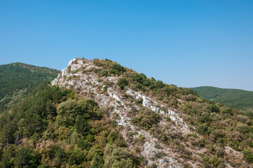 Fototapeta na wymiar mountain slope on a background of the sky