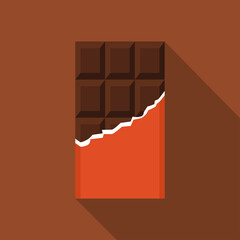 Chocolate bar. Milk chocolate. Vector illustration
