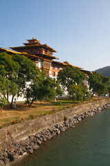 Punakha Dzong, famous buddhism place in Bhutan