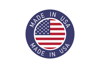 Made in the USA on a white background, USA Stamp Vector
