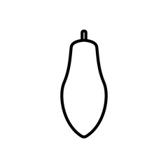 Papaya fruit line icon