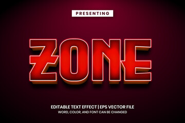 Shiny red metallic text effect