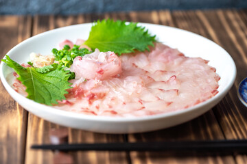 日本の刺し身　和風の食事イメージ