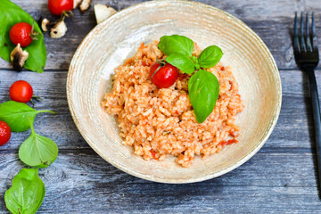  Home made italian rice with  tomato and parmesan cheese 