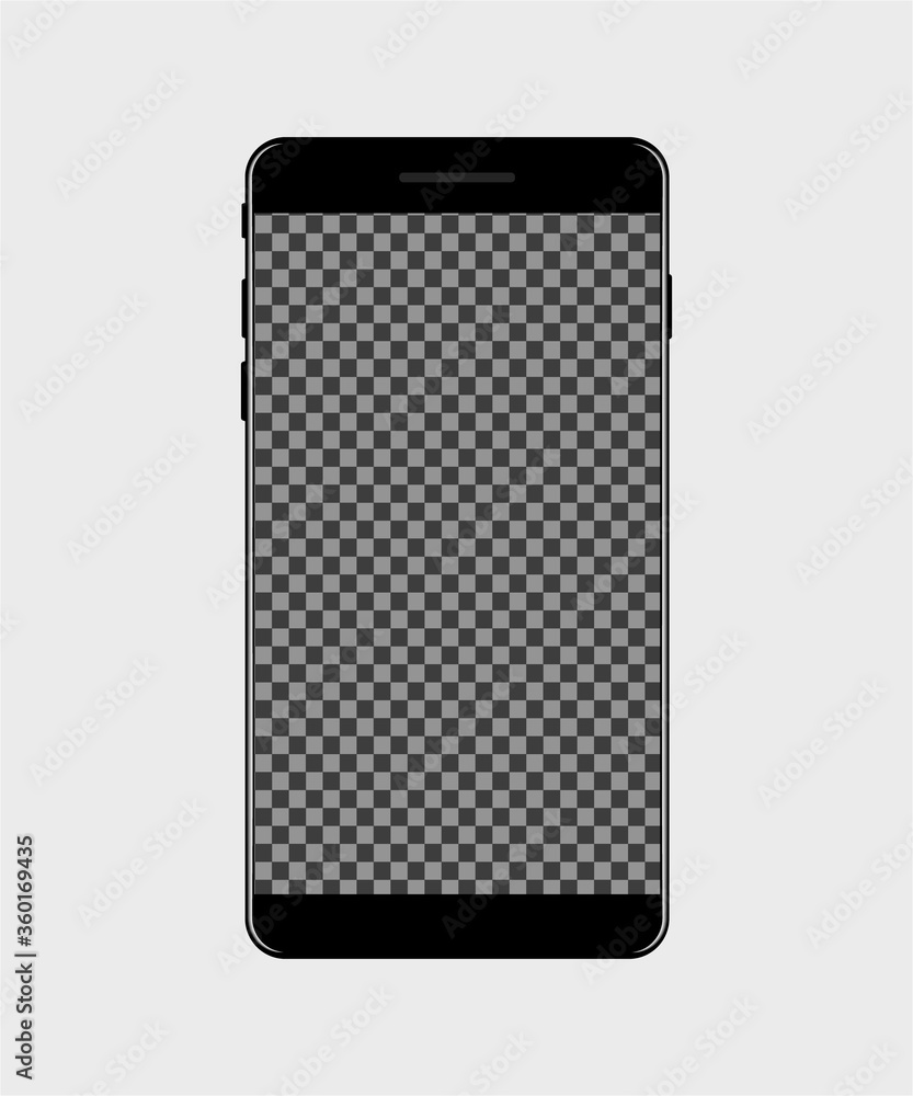 Poster interface of mobile phone screen in mockup style.mobile icon for social media. vector