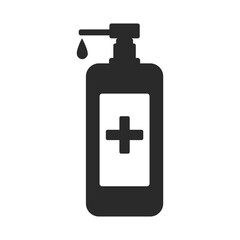 Hand sanitizer icon. Washing hand with sanitizer liquid soap vector line icon. Symbol.