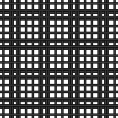 Grating, lattice pattern. Abstract mosaic grid, mesh background with square shapes. Black and white design element. Simple vector illustration for your design.