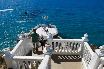 viewpoint to the sea on the beach of Benidorm