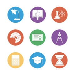 education and school icon set vector design