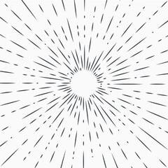 Naklejka premium Sun burst, star burst sunshine. Radiating from the center of thin beams