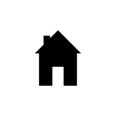 House simple icon. Cover and chimney sign eps ten