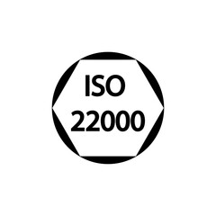 ISO 22000 mark on food eps ten