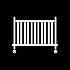 Wooden crib for babies sign eps ten