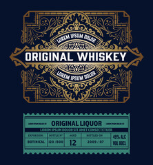 Liquor Label vintage design retro vector illustration