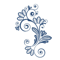 vector vintage floral  background with decorative flowers for design