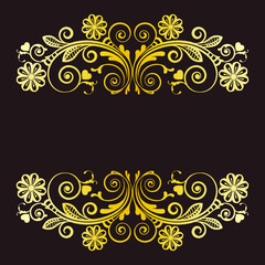 vector vintage floral  background with decorative flowers for design