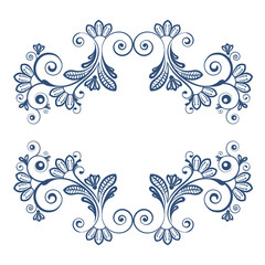 vector vintage floral  background with decorative flowers for design