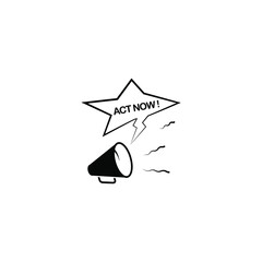 Megaphone icon template