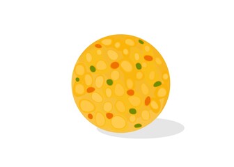 Boondi laddu Indian Sweets or Mithai Food Vector