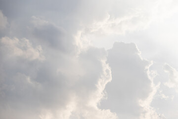 white cloud background and texture.  grey sky.