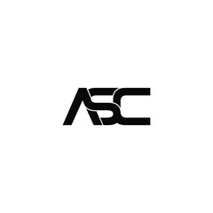 asc letter original monogram logo design